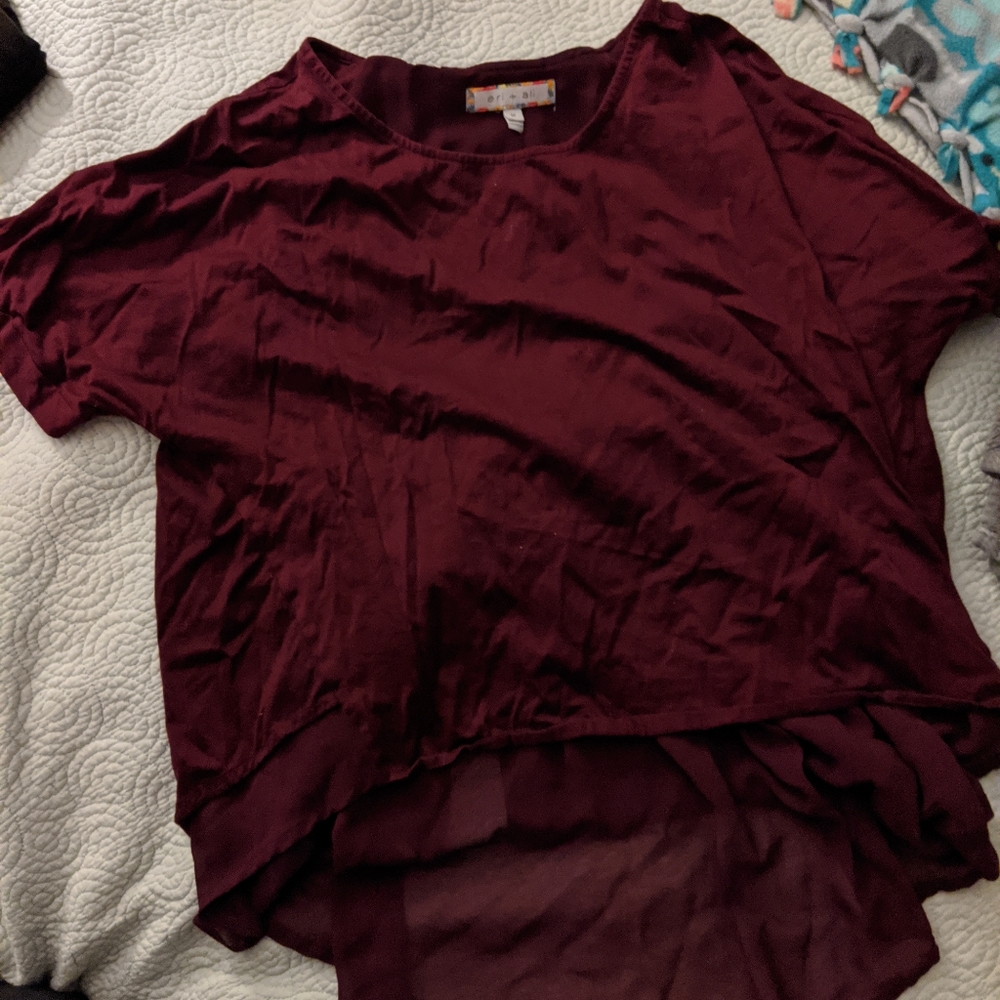 Eric + Ali Burgundy Split back high lo top